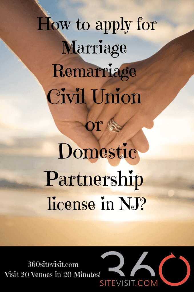 Marriage license in New Jersey