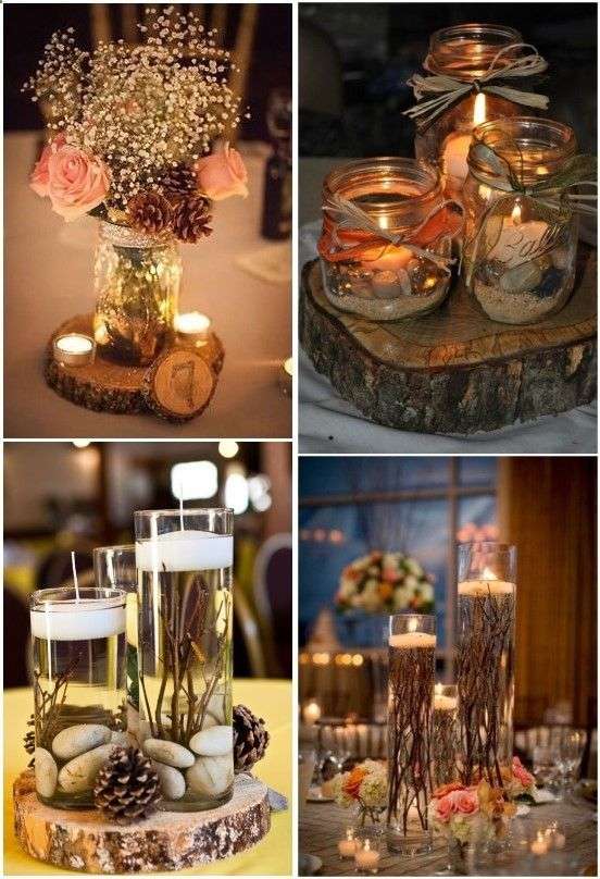 Wedding decor idea with candles