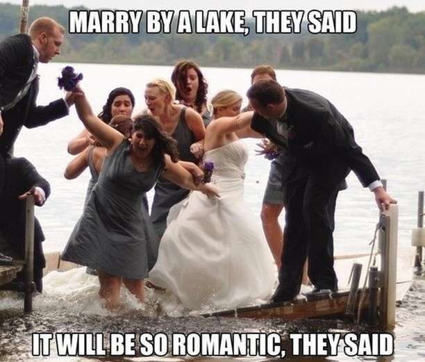 wedding meme - lake wedding