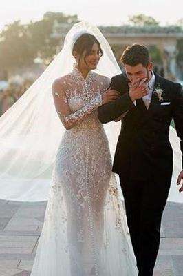 Nick Joanas's Bride Rocks Elegant Wedding Dress