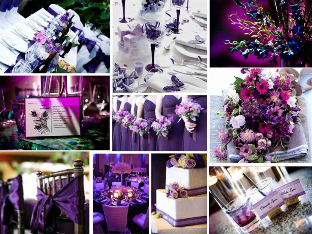 Purple party decoration