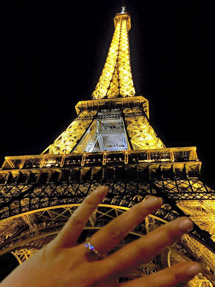 A beautiful proposal under the Eiffel tower Paris