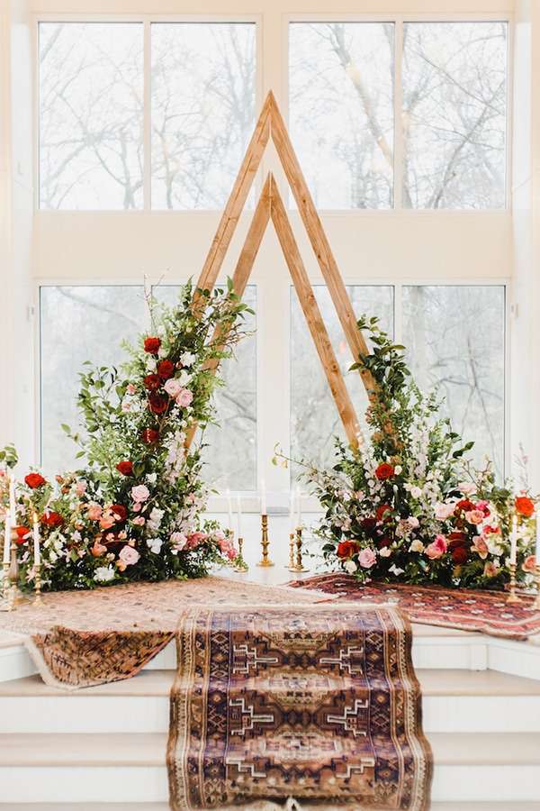 Wedding Ceremony Backdrop Geometric Confetti Daydreams